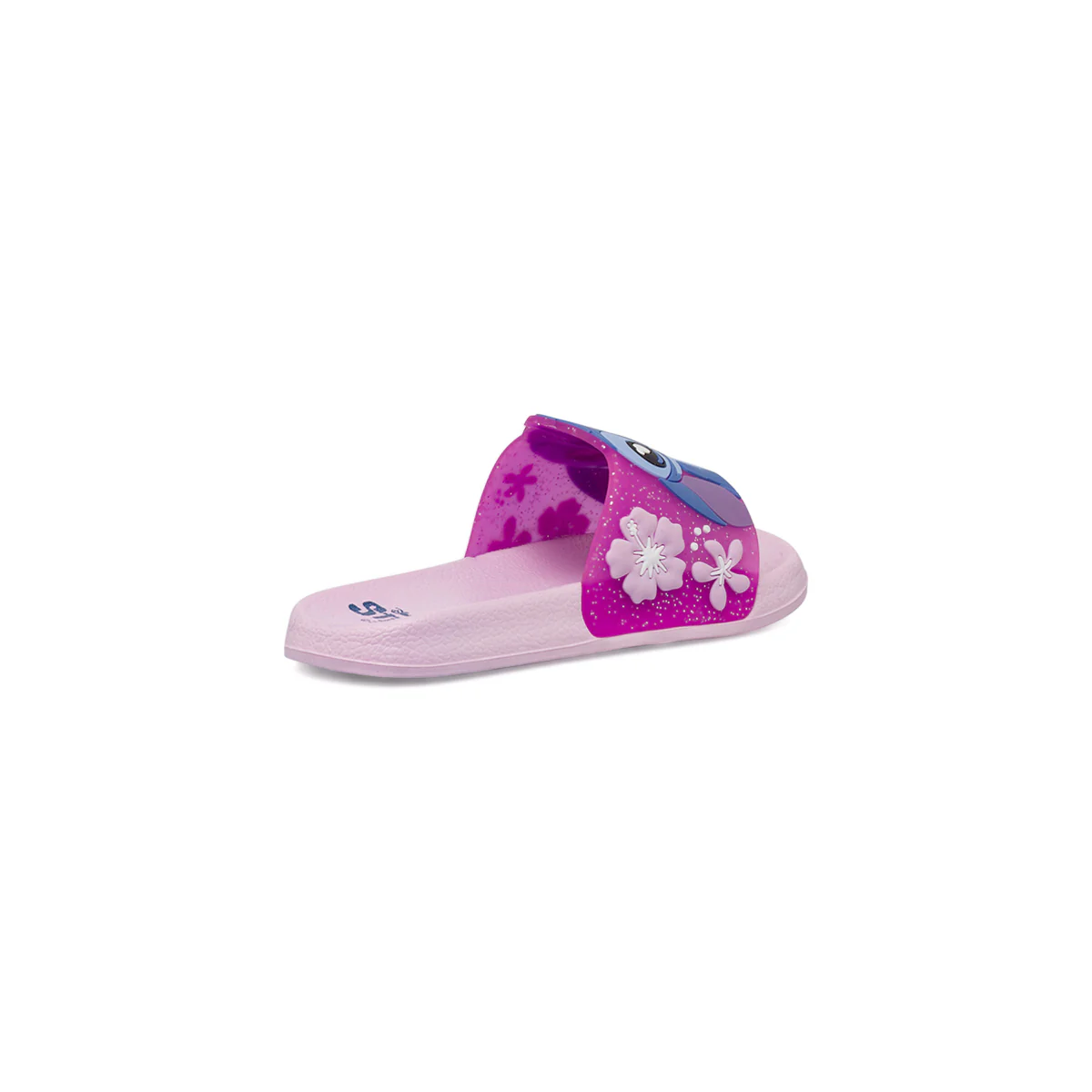 Ciabatte a fascia da Bambina rosa con glitter e fiori Lilo & Stitch - Image 4