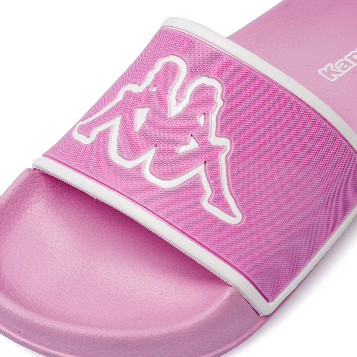 Ciabatte a fascia da Bambina rosa con logo frontale a contrasto Kappa - Image 4