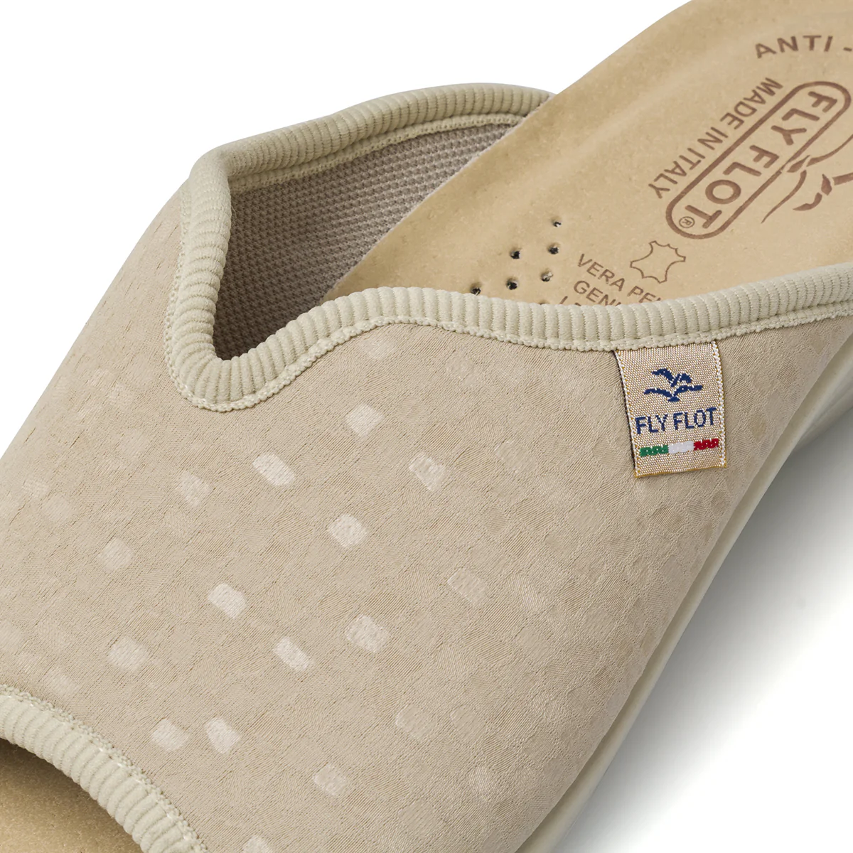 Ciabatte a fascia da Donna beige con soletta in pelle Fly Flot - Image 5