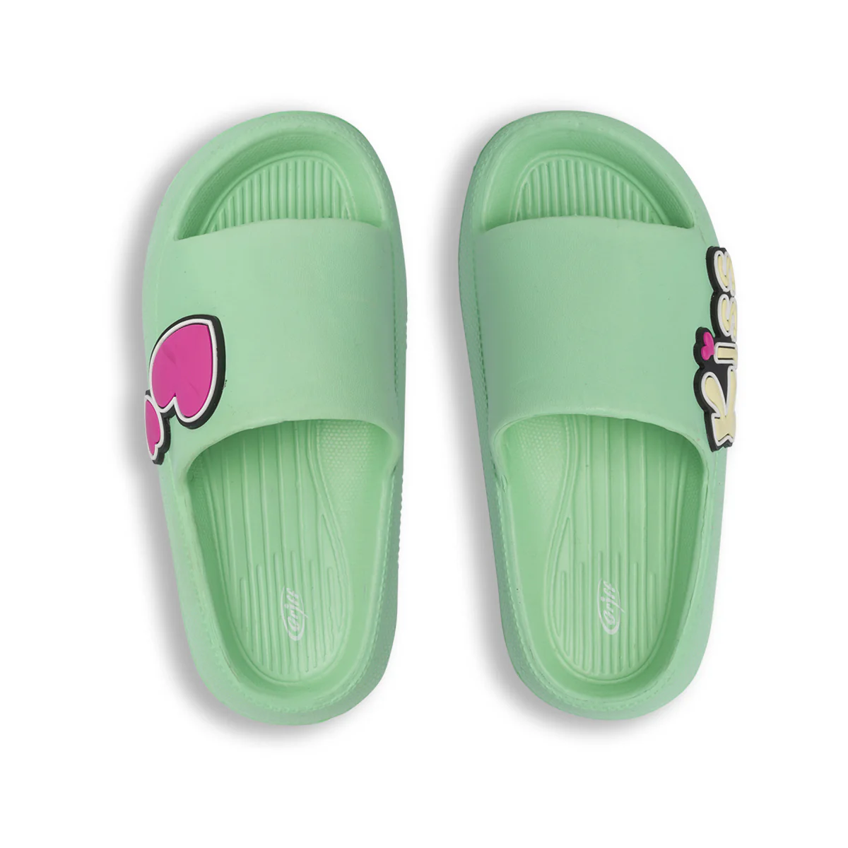 Ciabatte a fascia da Donna verde menta con patch colorati Griff - Image 3