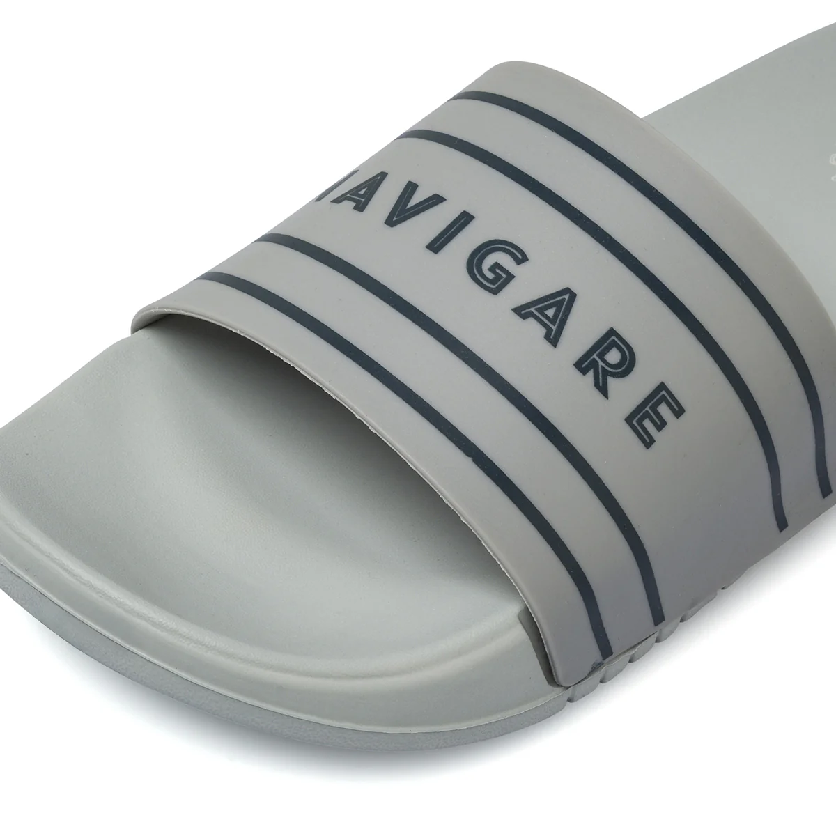 Ciabatte a fascia da Uomo Grigie con logo e righe a contrasto Navigare - Image 6