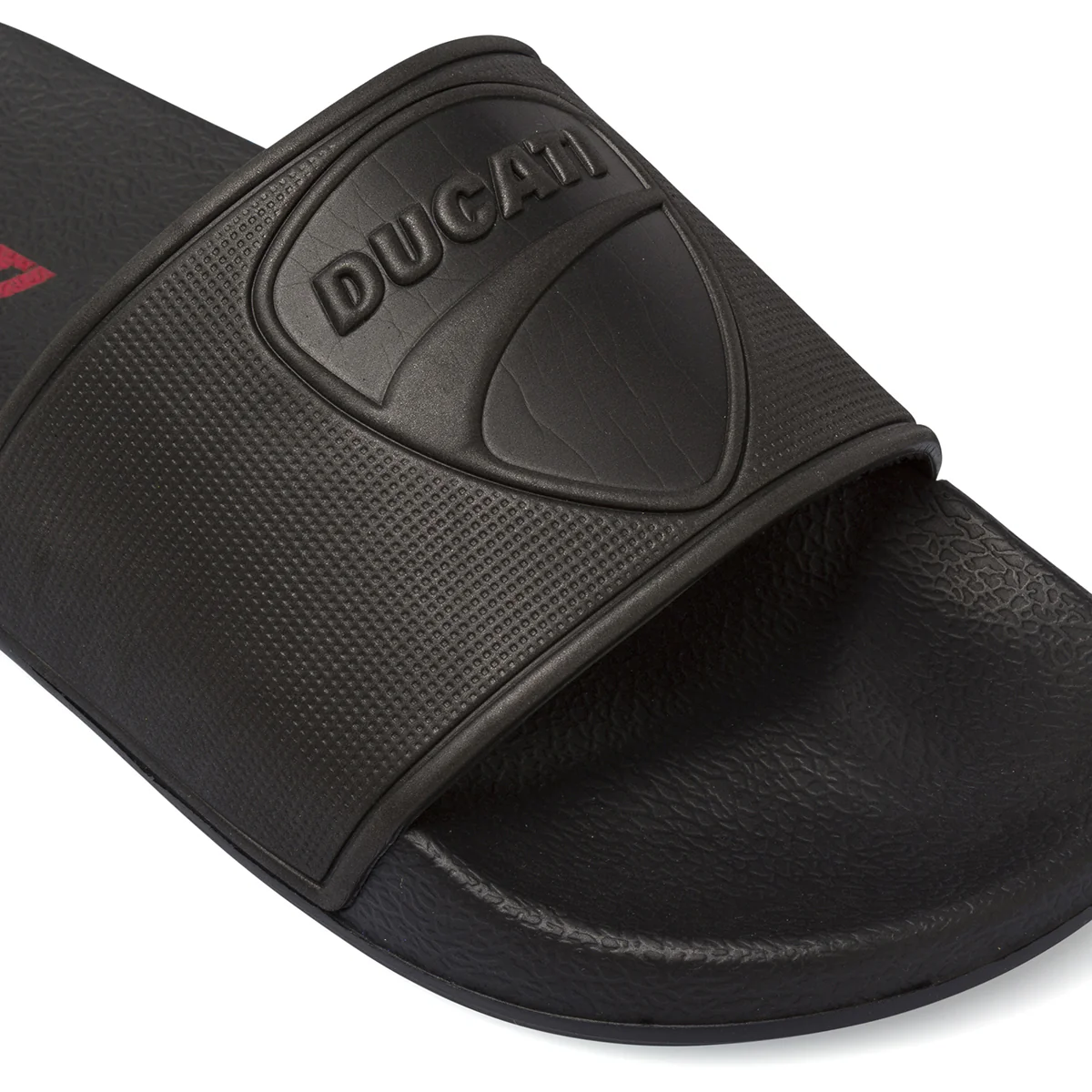 Ciabatte a fascia da Uomo nere con logo e scudo a rilievo Ducati - Image 6