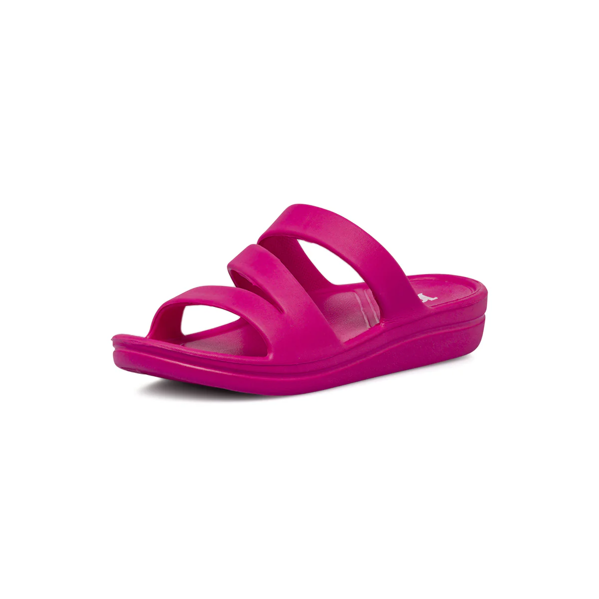 Ciabatte a fascia fucsia da Donna con triplo cinturino Jog - Image 2