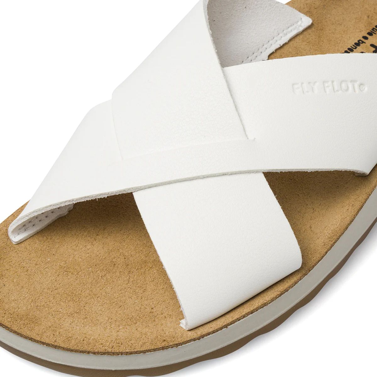 Ciabatte a fascia incrociata bianche da Donna Fly Flot - Image 5