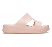 Ciabatte a fascia Rosa da Donna con suola platform cut-out Crocs - Image 2