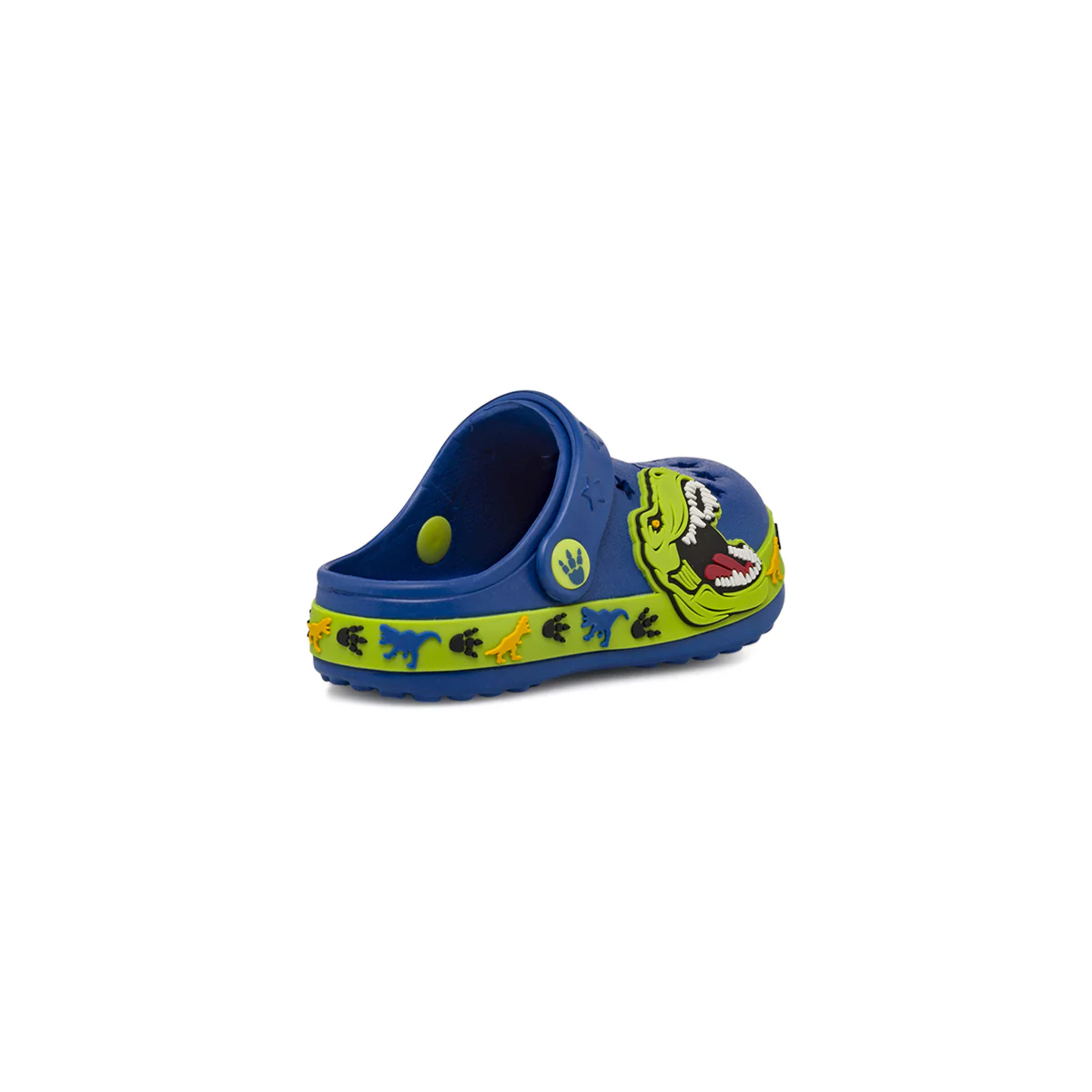 Ciabatte a sabot blu da Bambino con T-Rex e fori a stella Dinosauri - Image 3