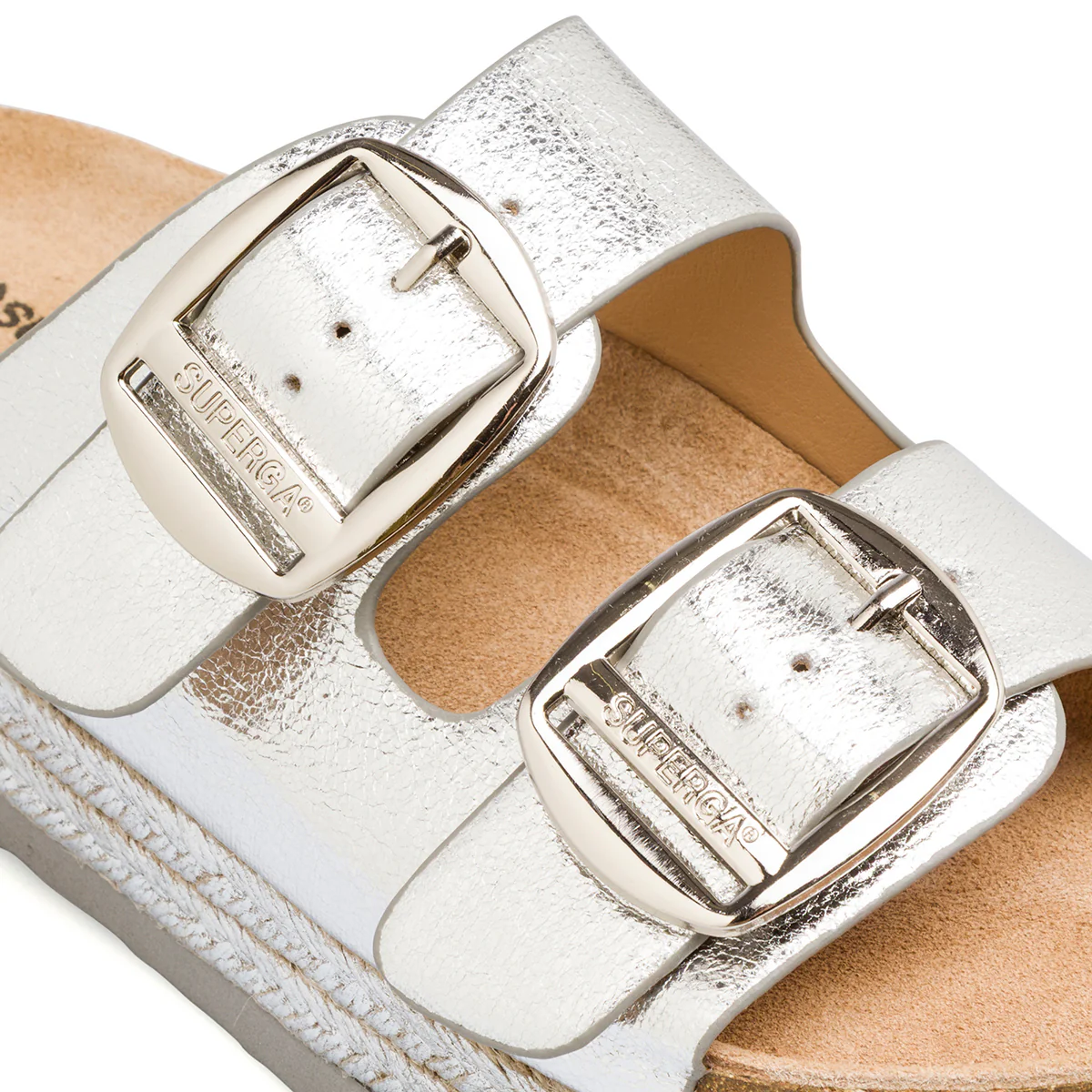 Ciabatte Argento da Donna con doppia Fibbia regolabile Superga - Image 4