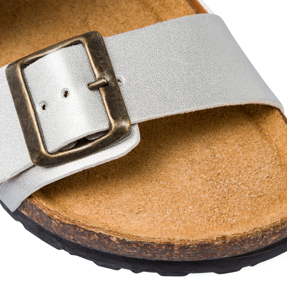 Ciabatte argento da donna con fibbie in metallo Italia Trend Sabina - Image 6