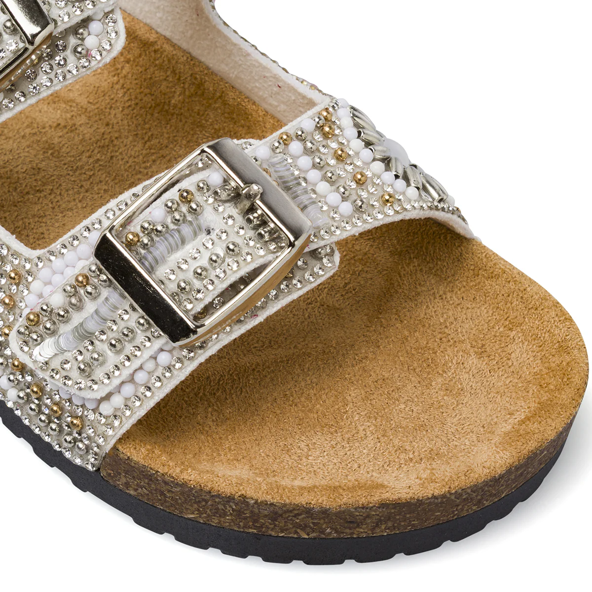 Ciabatte argento da Ragazza con strass perline Dieci Baci - Image 5