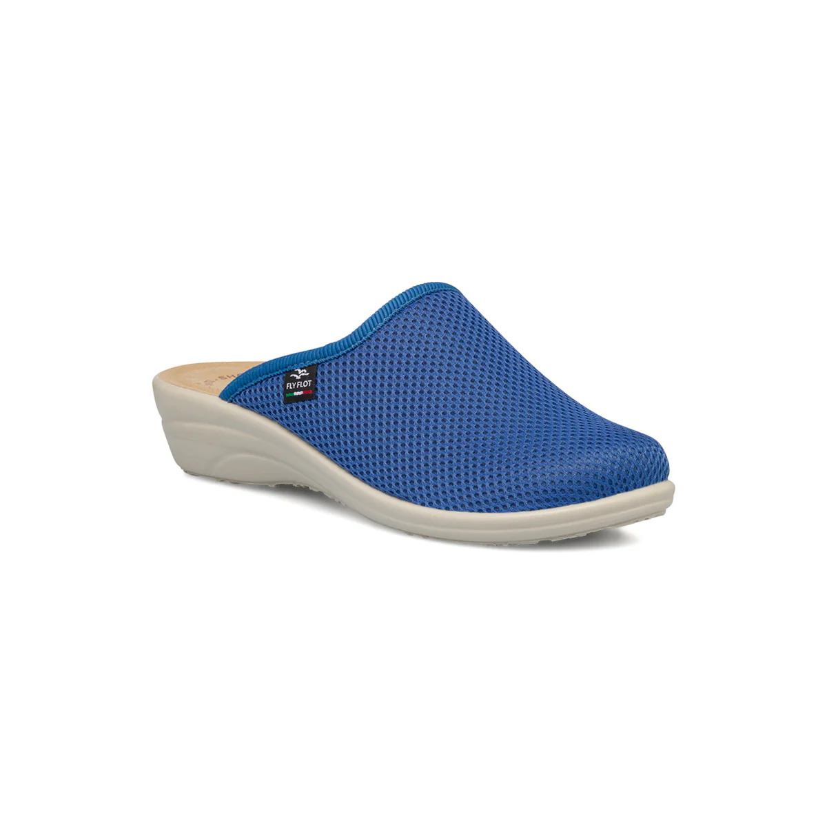 Ciabatte sanitarie azzurre da donna con sottopiede in pelle Fly Flot - Image 2
