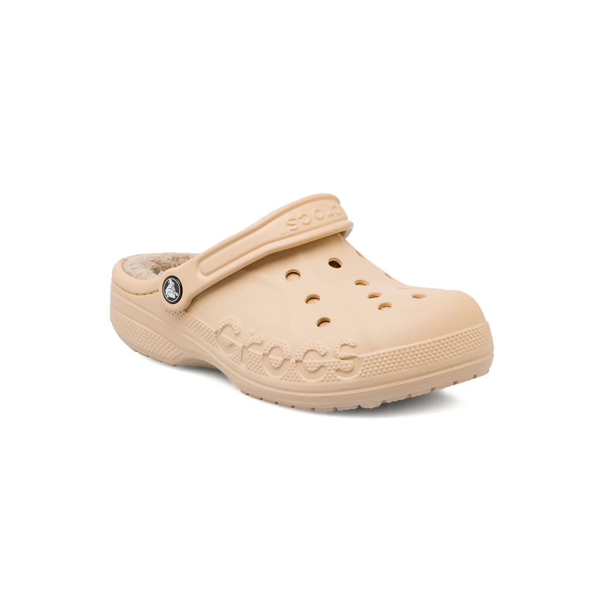 Ciabatte Baya Lined Clog Unisex beige foderate in pelliccia sintetica Crocs - Image 2