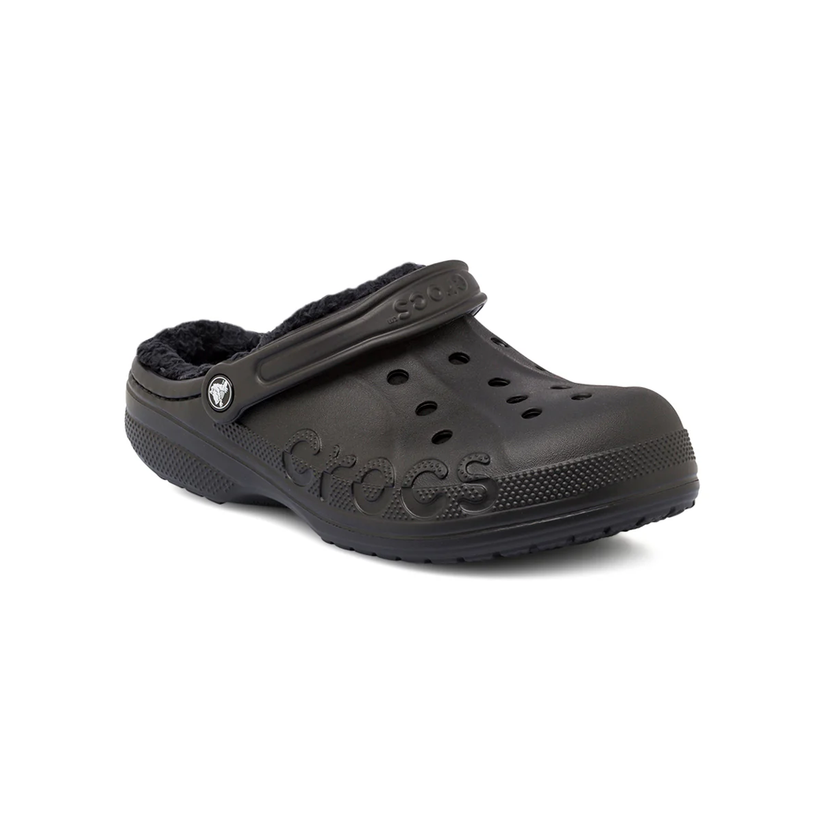 Ciabatte Baya Lined Clog Unisex nere con interno in pelliccia sintetica Crocs - Image 2