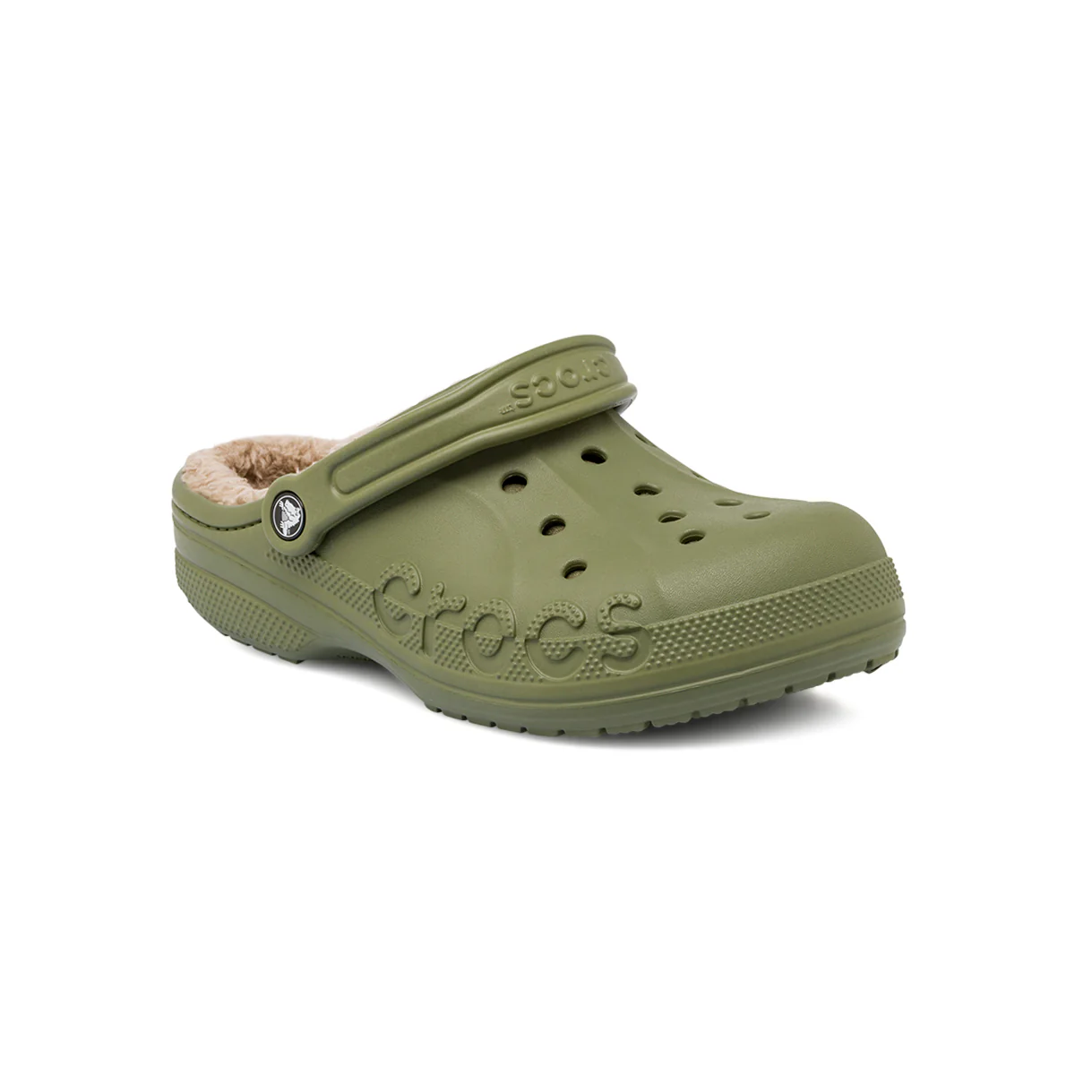 Ciabatte Baya Lined Clog Unisex verdi foderate con imbottitura calda Crocs - Image 2