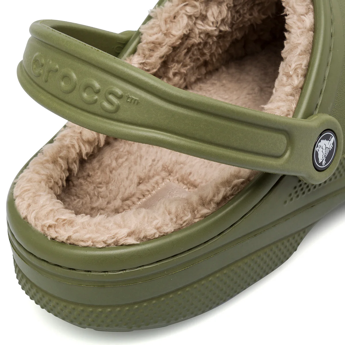 Ciabatte Baya Lined Clog Unisex verdi foderate con imbottitura calda Crocs - Image 4