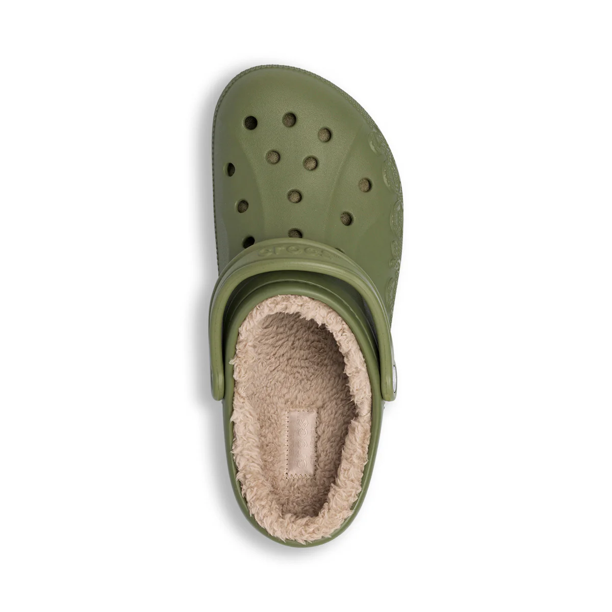 Ciabatte Baya Lined Clog Unisex verdi foderate con imbottitura calda Crocs - Image 5