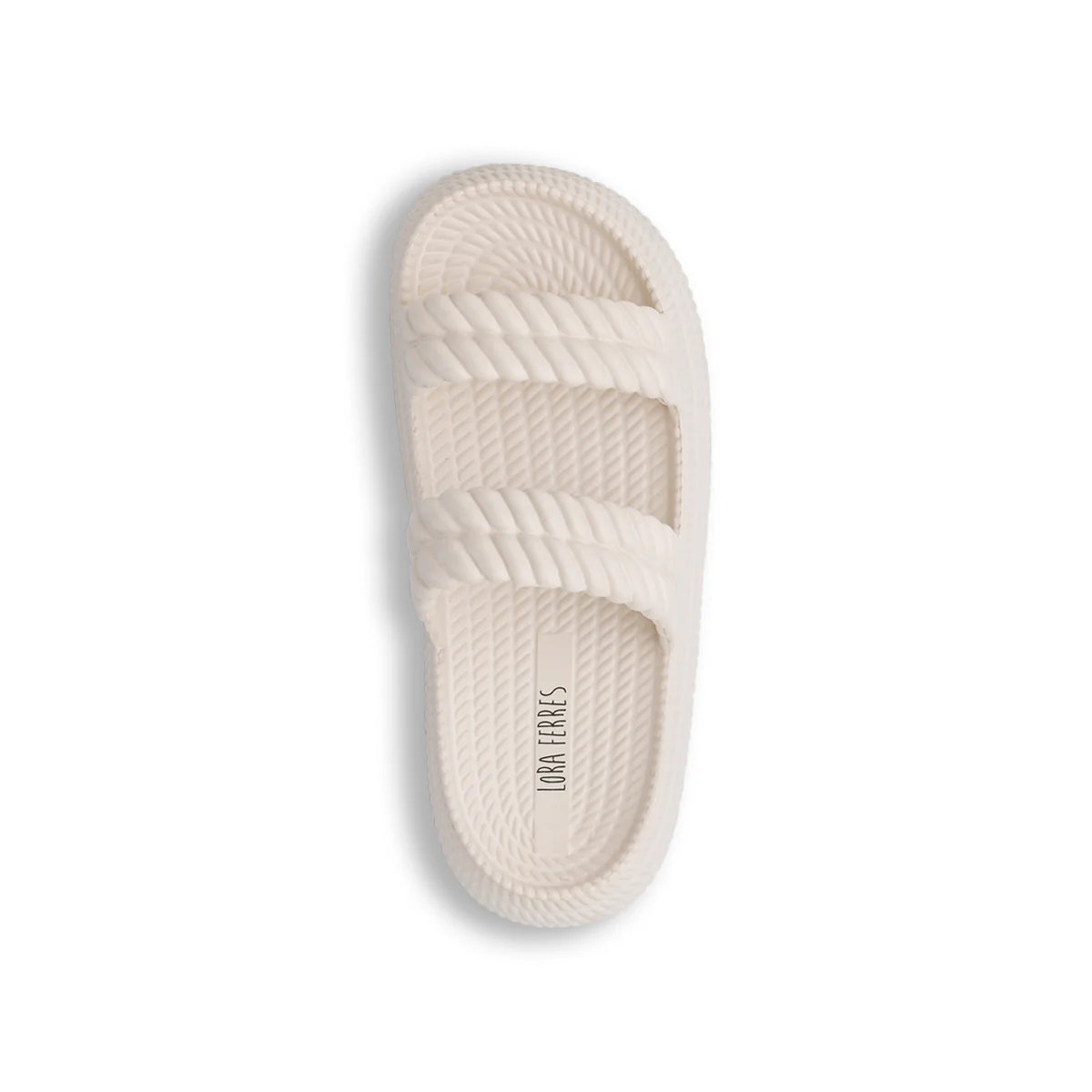 Ciabatte Beige da Donna con fascia intrecciata Lora Ferres On The Beach - Image 4