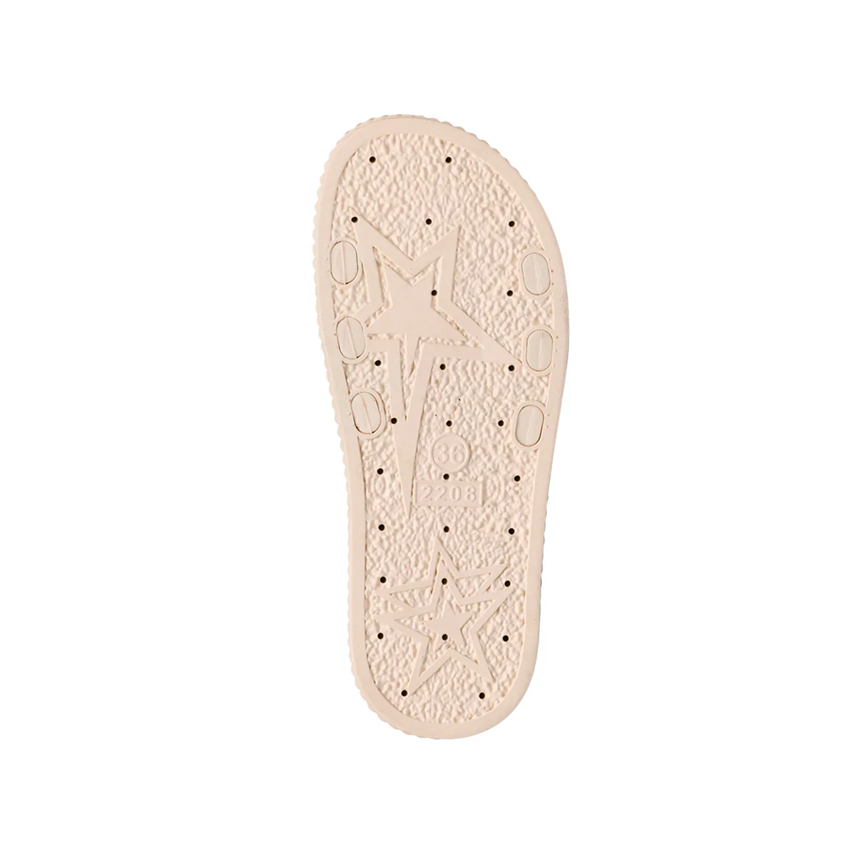 Ciabatte beige trapuntate da donna con morsetto e strass Lora Ferres - Image 4