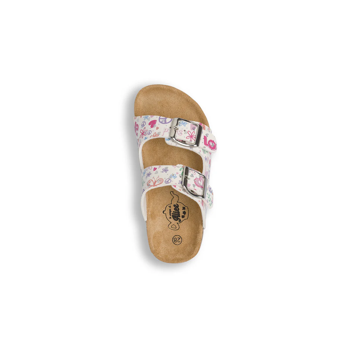 Ciabatte bianche da Bambina con stampe multicolor Le scarpe di Alice - Image 6