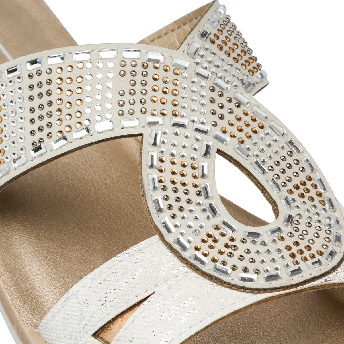 Ciabatte bianche da Donna con decorazione strass Inblu - Image 4