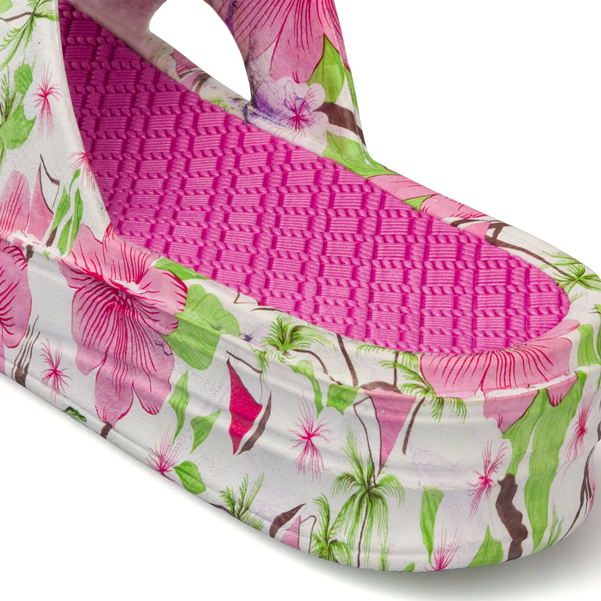 Ciabatte bianche da donna con stampa floreale Jog - Image 6
