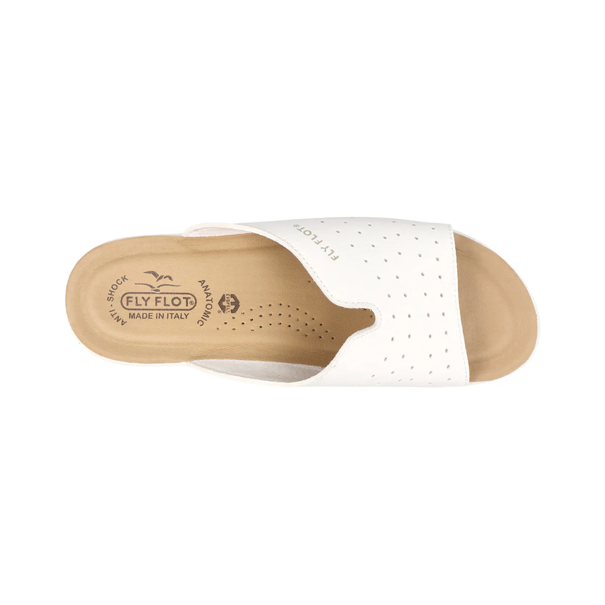 Ciabatte bianche da Donna con zeppa e tomaia con fori traspiranti Fly Flot - Image 4