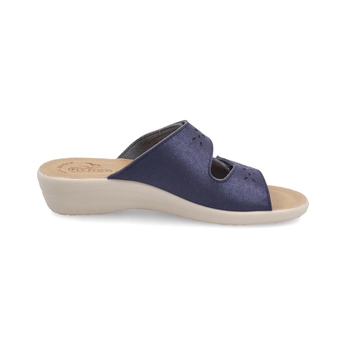 Ciabatte blu da Donna con dettagli traforati e doppio strappo Fly Flot - Image 3