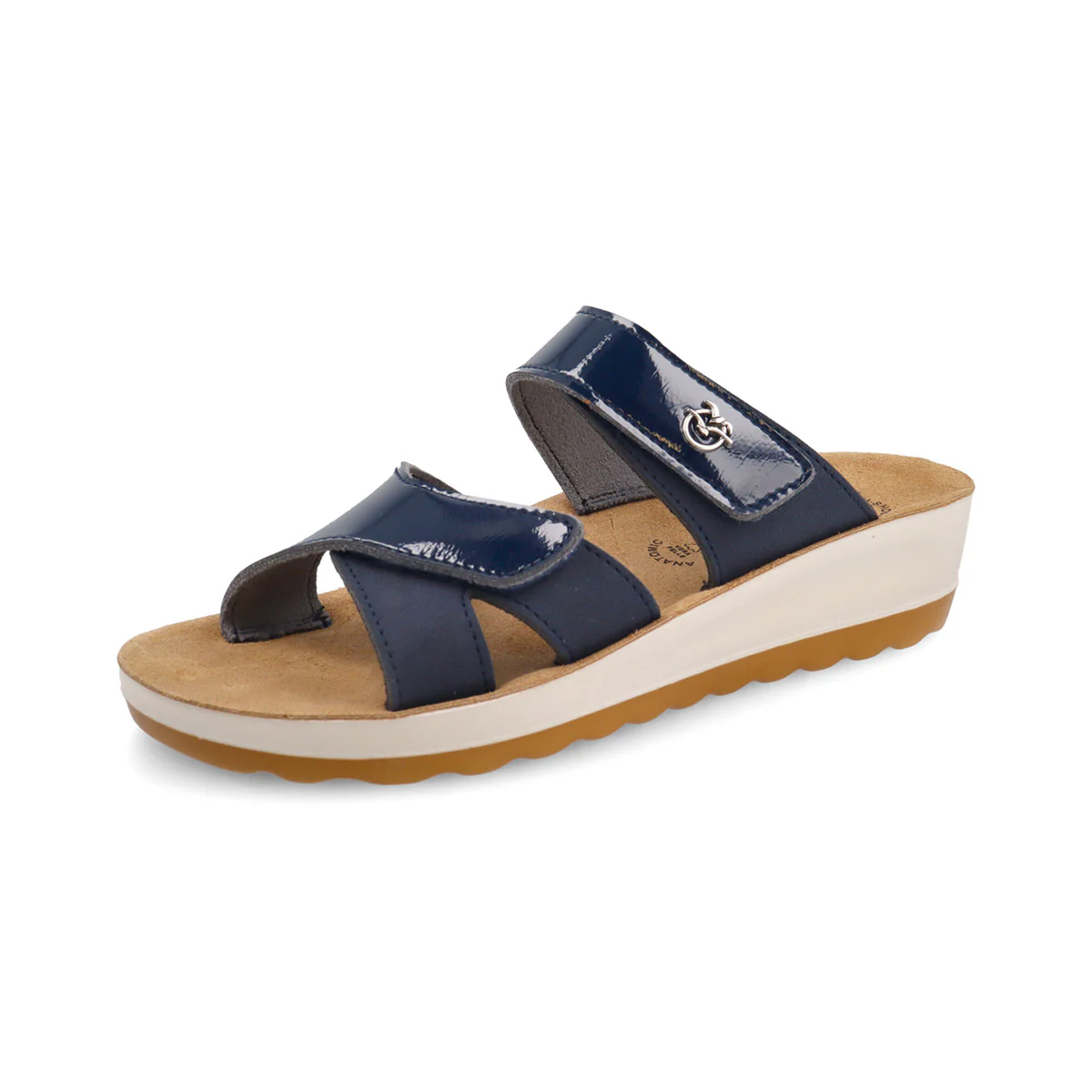 Ciabatte blu da Donna con zeppa e doppia strappo Fly Flot - Image 2
