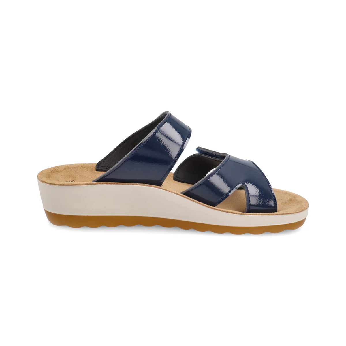 Ciabatte blu da Donna con zeppa e doppia strappo Fly Flot - Image 4