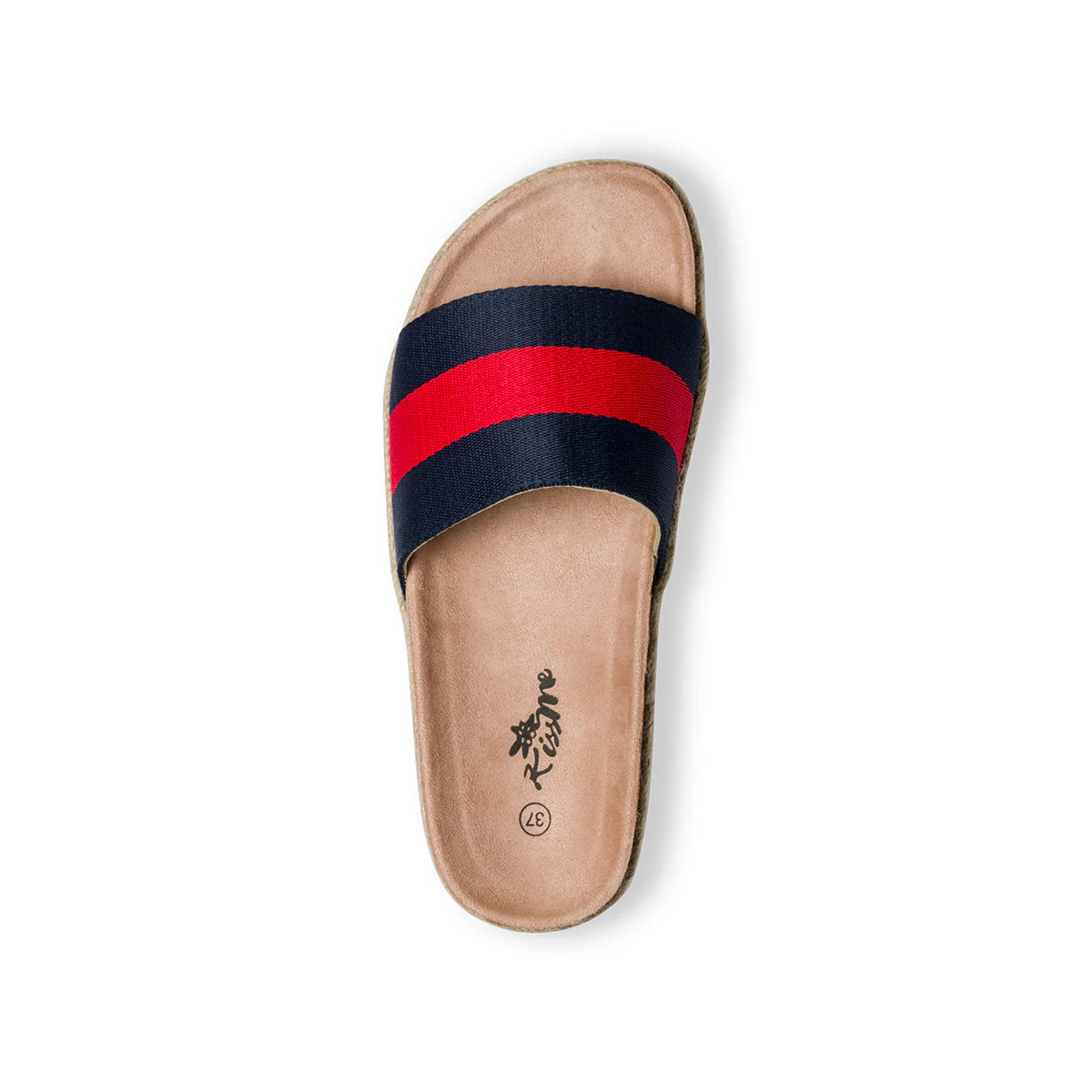 Ciabatte blu e rosse in tessuto con suola in corda Lora Ferres - Image 7