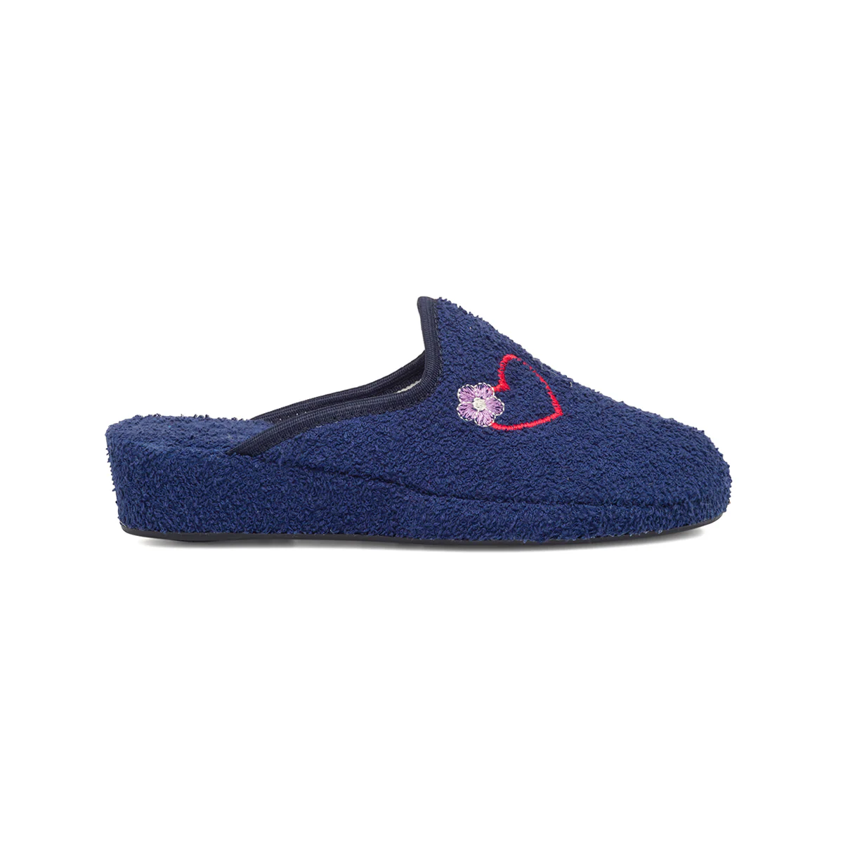 Ciabatte blu in tessuto da donna Rosagialla