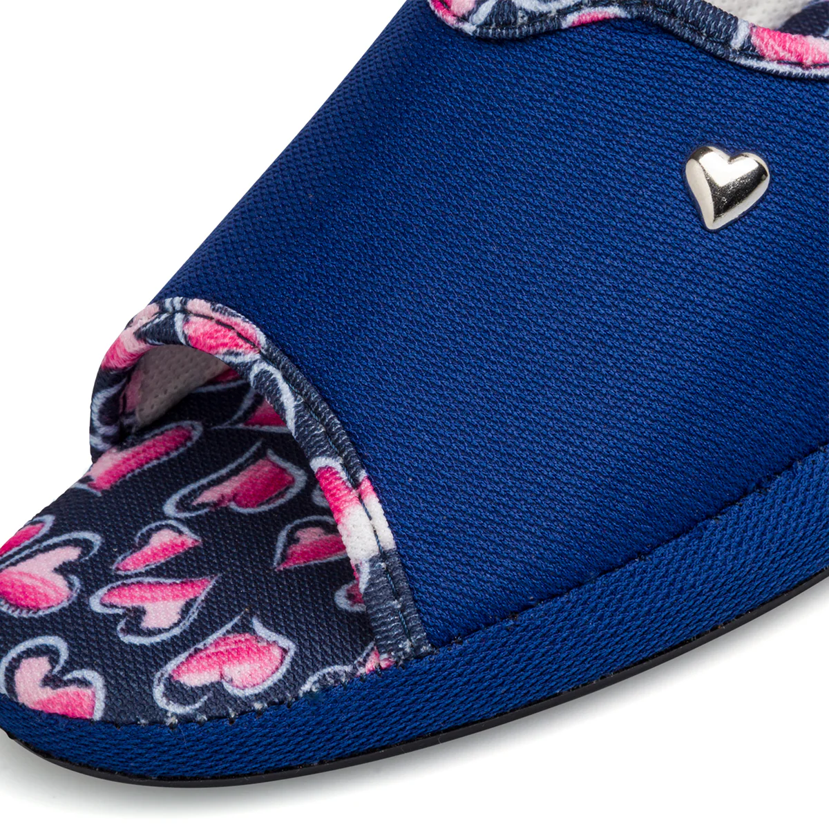 Ciabatte blu in tessuto da donna Rosagialla - Image 5
