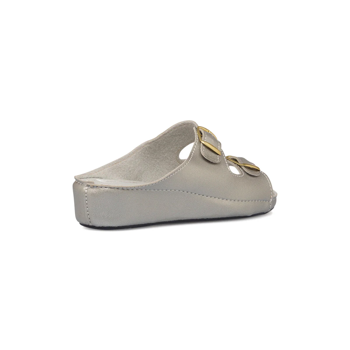 Ciabatte comfort argento con doppia fascia da donna Rosagialla - Image 3