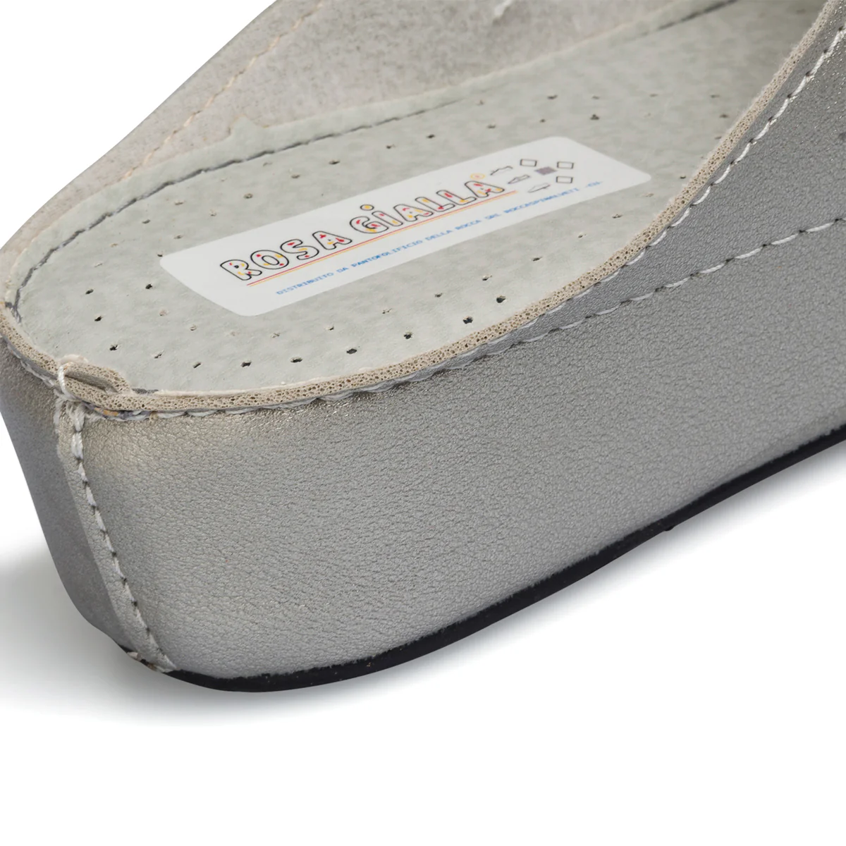 Ciabatte comfort argento con doppia fascia da donna Rosagialla - Image 7