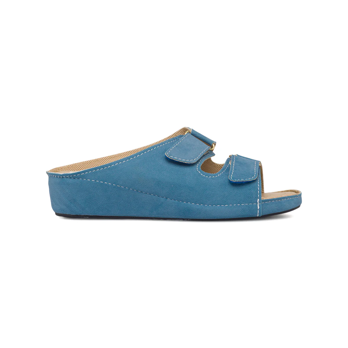 Ciabatte comfort azzurre con doppia fascia da donna Rosagialla