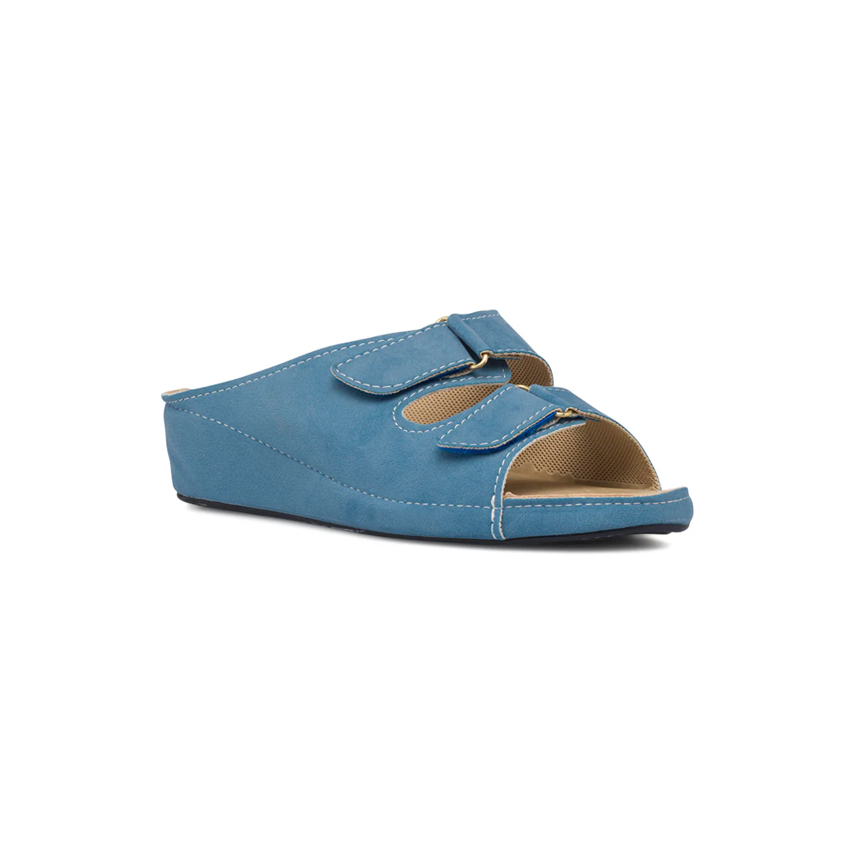 Ciabatte comfort azzurre con doppia fascia da donna Rosagialla - Image 2
