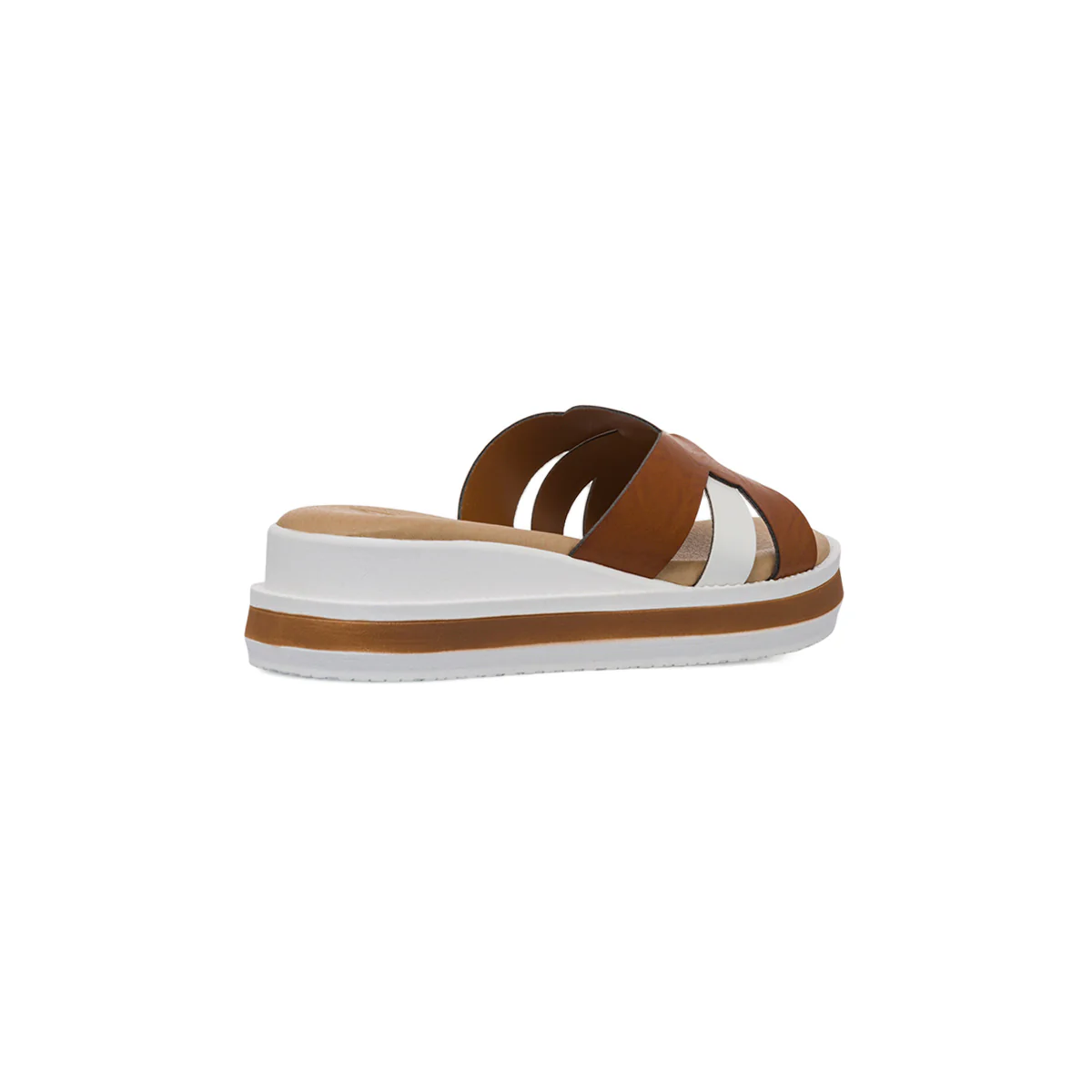 Ciabatte Comfort da Donna marroni con inserto incrociato in contrasto P Soft - Image 3