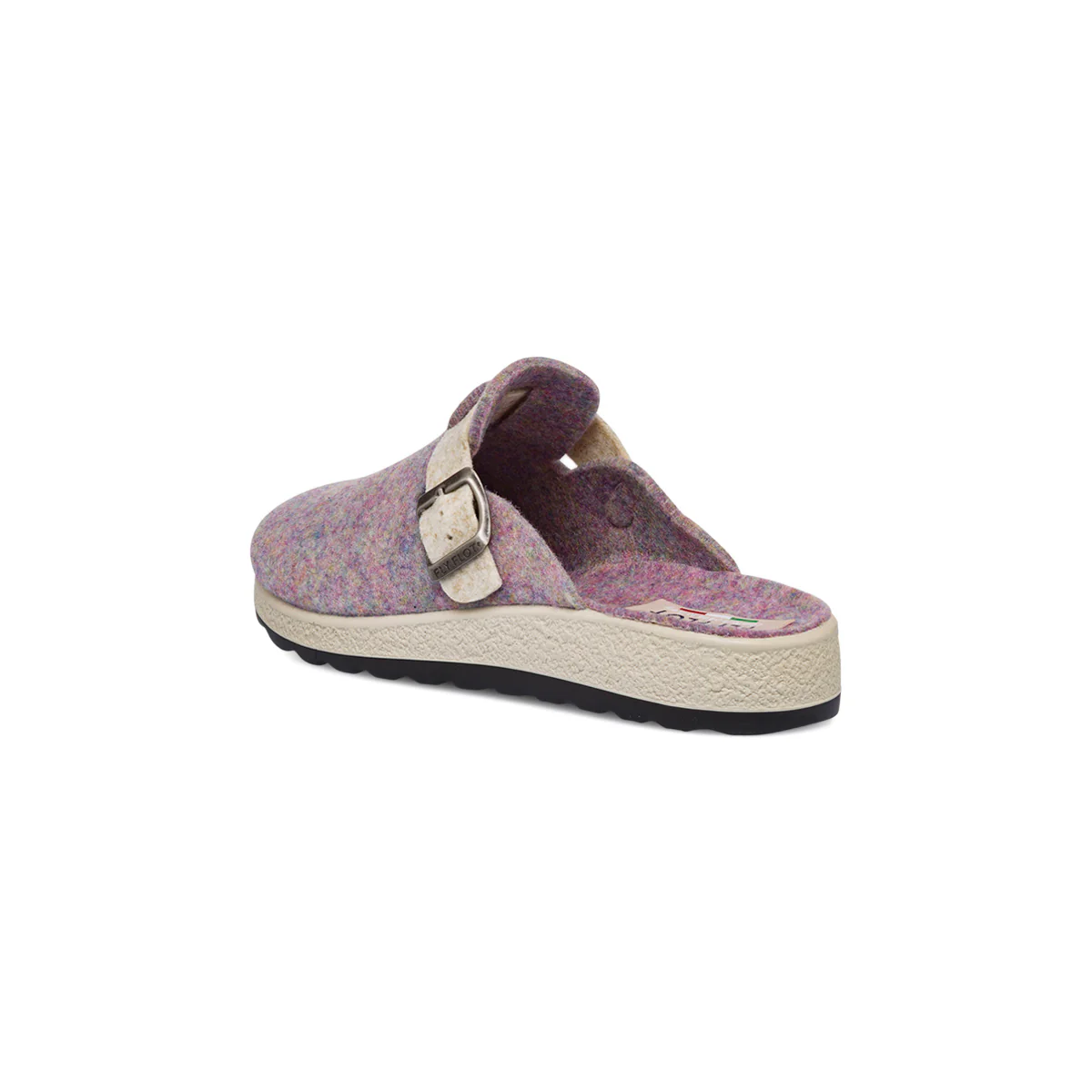 Ciabatte con fibbia lilla in feltro da Donna Fly Flot - Image 3