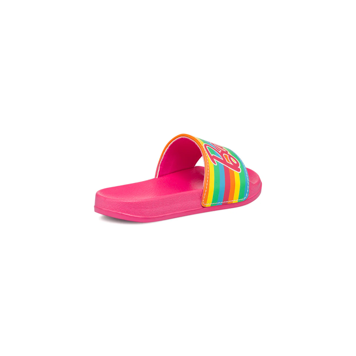 Ciabatte da bambina fascia singola fucsia con logo frontale Barbie - Image 4