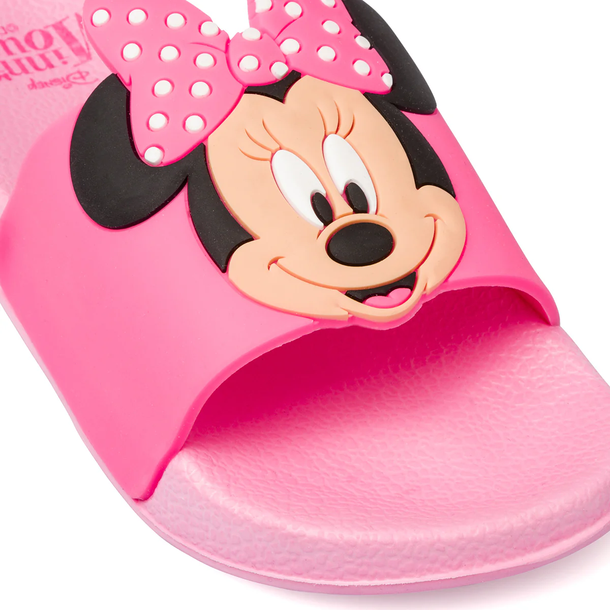 Ciabatte da bambina rosa fascia singola con logo frontale Minnie - Image 6