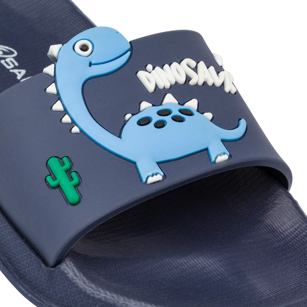 Ciabatte da Bambino blu in gomma con dinosauri Hot Sand - Image 2