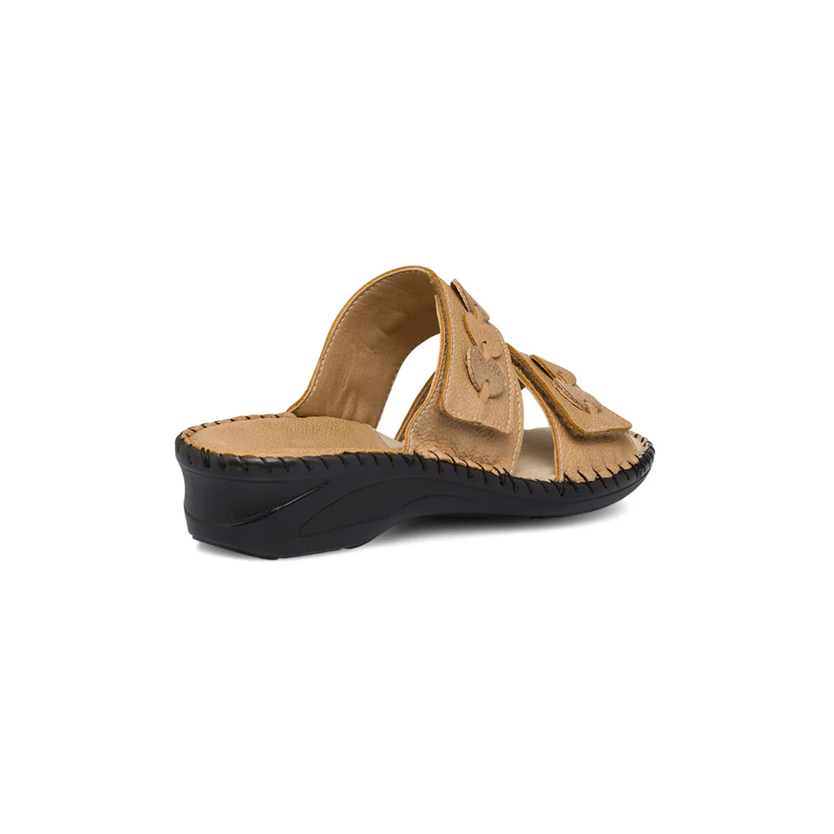 Ciabatte da donna beige con tacco StilRosa - Image 3
