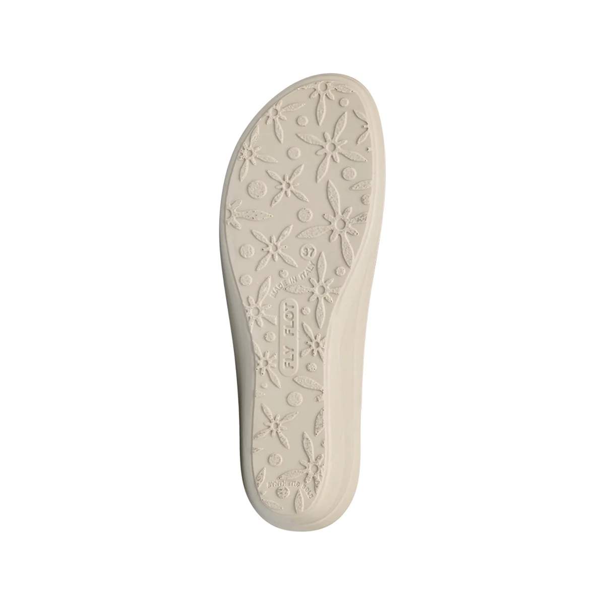 Ciabatte da donna bianche con sottopiede in pelle e dettagli traforati Fly Flot - Image 6