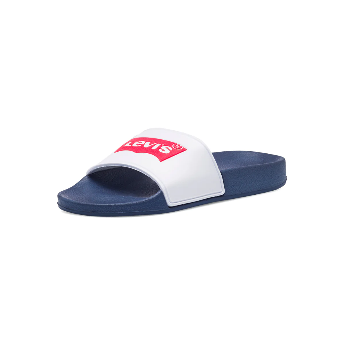 Ciabatte da donna bianche e blu con maxi logo Levi's - Image 2