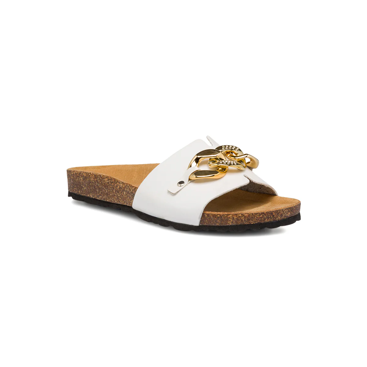 Ciabatte da donna bianco con maxi-catena Italia Trend Wendy - Image 2
