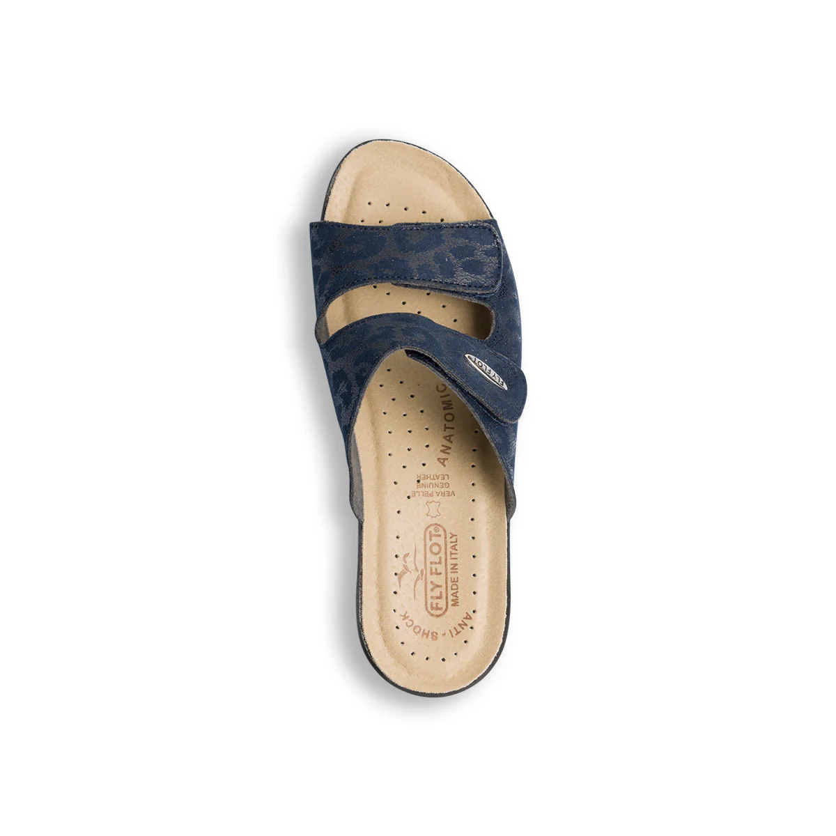 Ciabatte da donna blu con sottopiede anti-shock Fly Flot - Image 5
