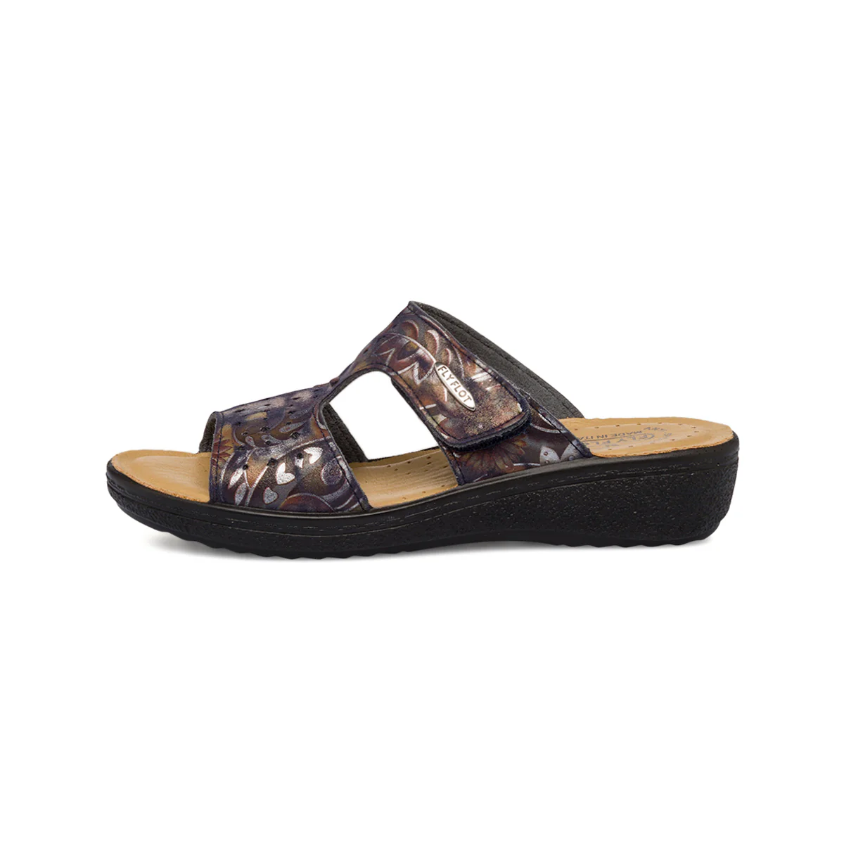 Ciabatte da donna blu con sottopiede anti-shock Fly Flot
