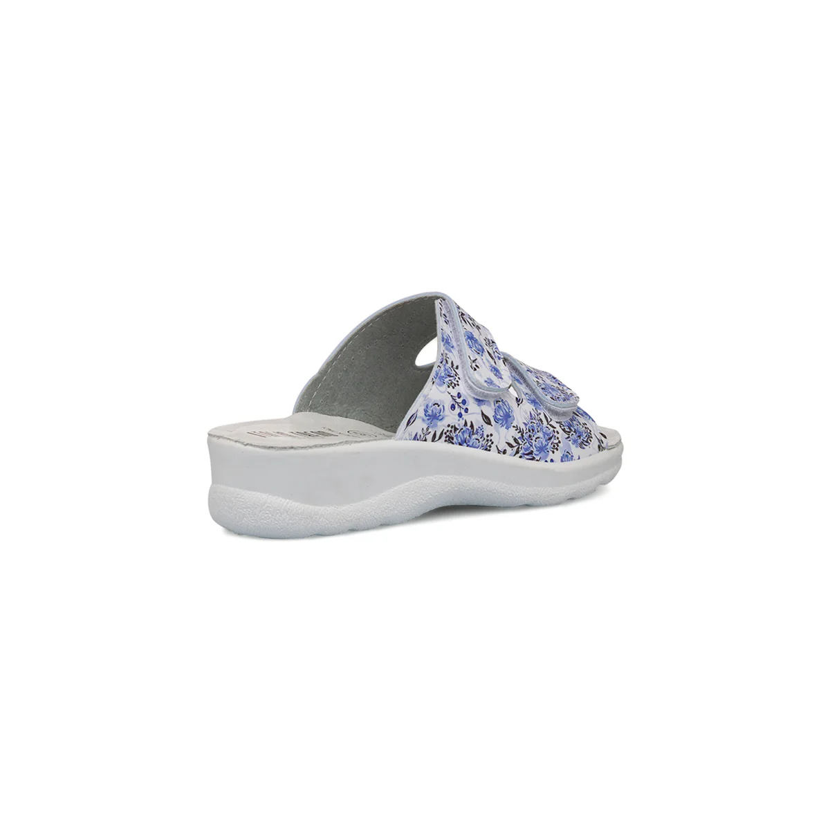 Ciabatte da Donna con doppia fascia blu con stampa floreale Italia Trend - Image 3