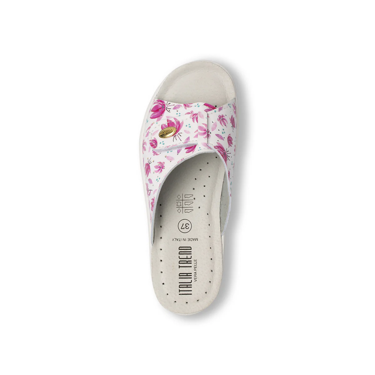 Ciabatte da Donna con strappo e sottopiede in pelle Italia Trend - Image 5