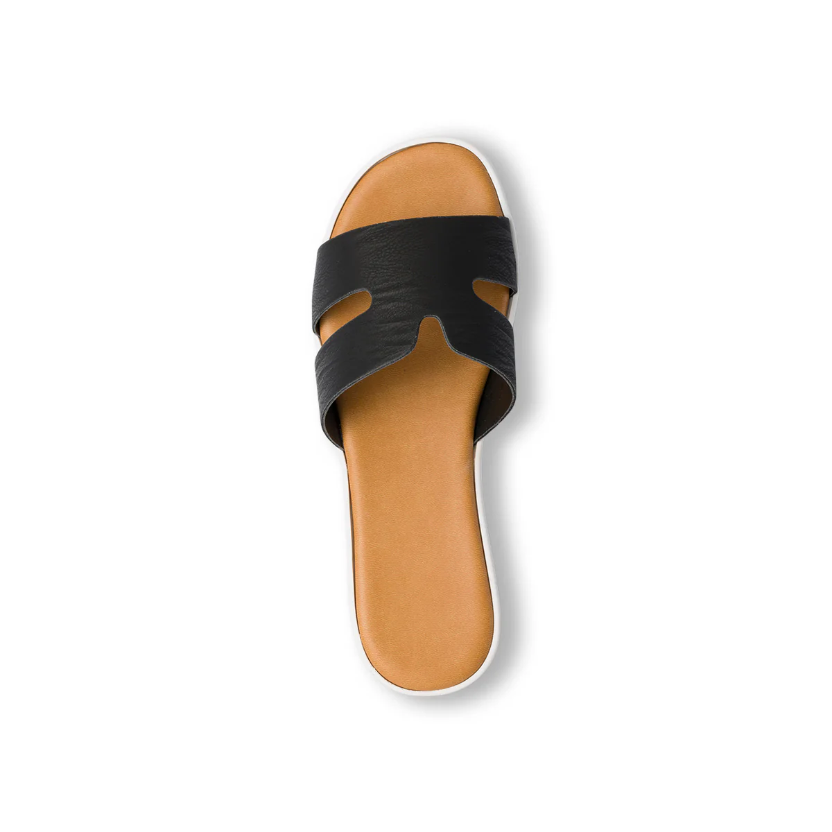 Ciabatte da donna con zeppa nere e bianche 5 cm Té Verde - Image 5