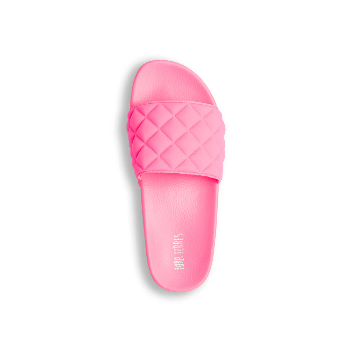 Ciabatte da donna fucsia con fascia singola effetto trapuntato e platform Lora Ferres - Image 5